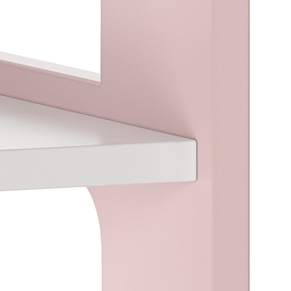 Garderoba copii Vestnes 114x77x30 cm mdf roz/alb [en.casa]