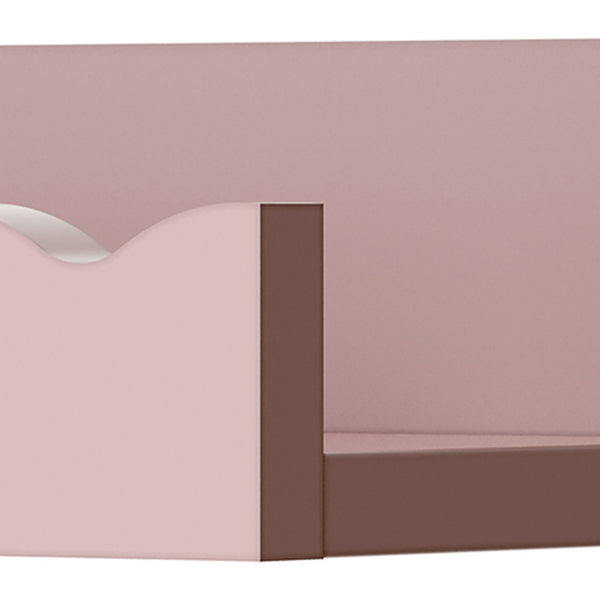 Set 2 buc raft perete Vestnes 60x10x5 cm vata zahar roz [en.casa]
