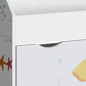 Raft copii Aarnskona 70x63x30 cm alb – cu motiv Aqua Dream [en.casa]