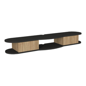 Suport TV de perete Nyskiri 150x35x19 cm antracit/efect lemn stejar [en.casa]