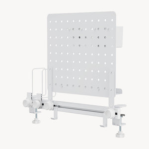 Organizator lateral masa birou Sauda 50x50 cm otel alb [en.casa]