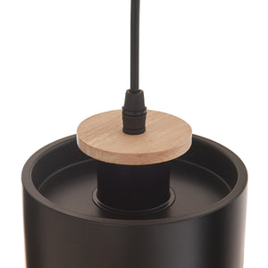 Lampa suspendata Posdand 130 cm 5xE27 max 40W natur/negru [lux.pro]