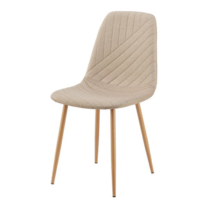 Set masa rotunda si 4 scaune Hemnes 75x100 cm efect lemn stejar/maro deschis [en.casa]