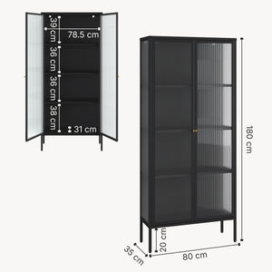 Vitrina Vinterhavn negru [en.casa]