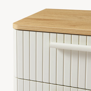 Noptiera Ferrersp 50x40x40 cm efect stejar/oatmeal [en.casa]