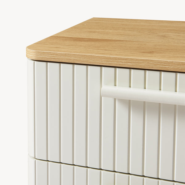 Noptiera Ferrersp 50x40x40 cm efect stejar/oatmeal [en.casa]