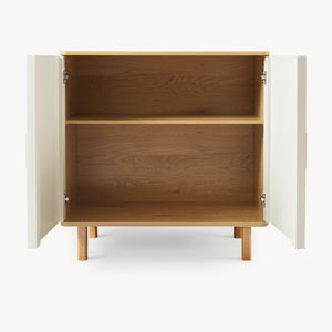 Comoda Ferrersp 80x80x40 cm efect stejar/oatmeal [en.casa]