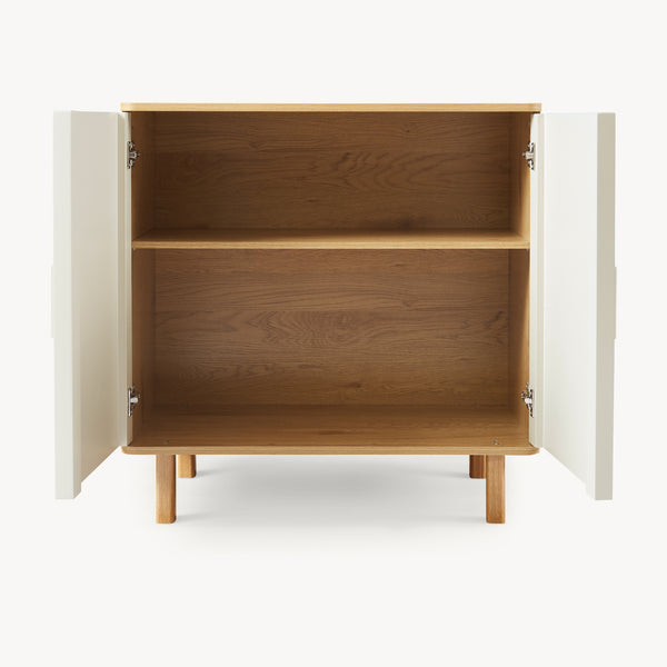 Comoda Ferrersp 80x80x40 cm efect stejar/oatmeal [en.casa]