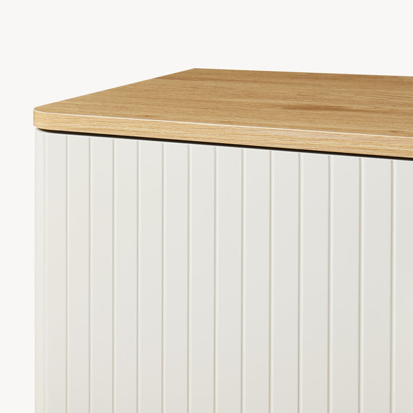 Comoda TV cu 2 usi Ferrersp 140x40x45 cm efect stejar/oatmeal [en.casa]