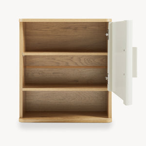 Dulap perete baie Ferrersp 50x45x24 cm efect stejar/oatmeal [en.casa]