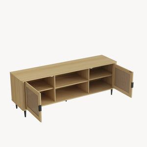 Comoda TV  Lukhomso 152x40x54 cm efect stejar/efect ratan [en.casa]