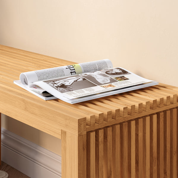 Bancă pentru pantofi Korjad 90x33x43 cm bambus [en.casa]