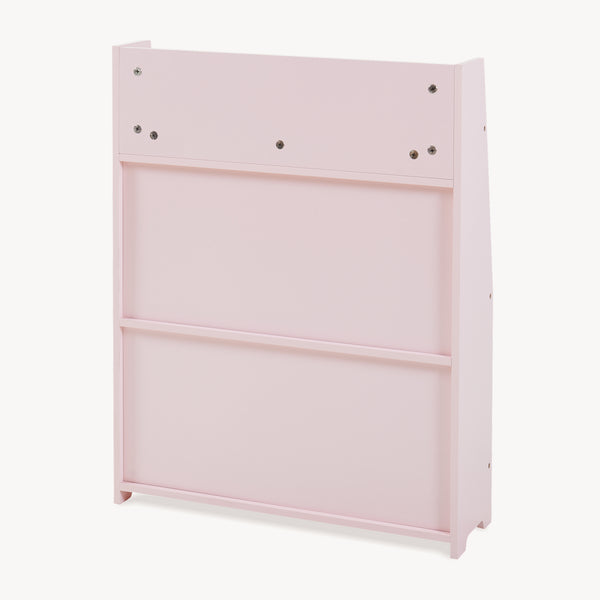 Raft roz pentru carti copii cu 3 spatii depozitare Virer 78x60x18 cm [en.casa]