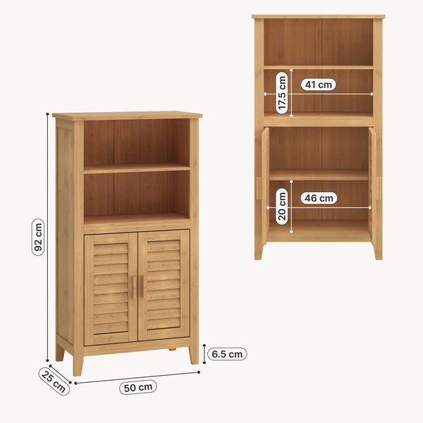 Dulap baie Rirg 92x52x25 cm bambus [en.casa] 