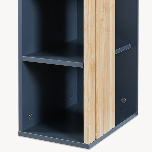 Dulap perete baie Svanes 60x30x20 cm gri inchis/natur [en.casa]