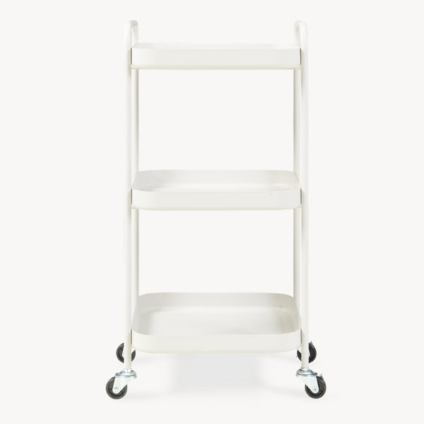 Carucior servire la masa cu 3 nivele Kelevn 67x33x31 cm otel gri [en.casa]