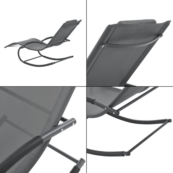 Scaun balansoar gradina Tarent 150 Kg gri inchis [en.casa]