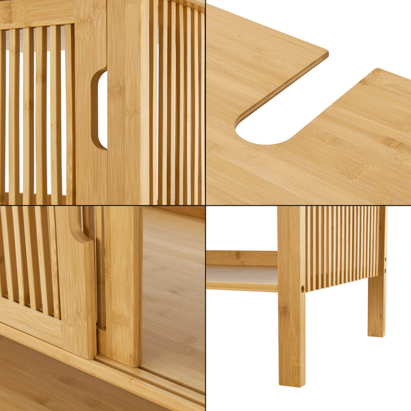 Dulap sub chiuveta Hvaler 60x100x45cm natur [en.casa]