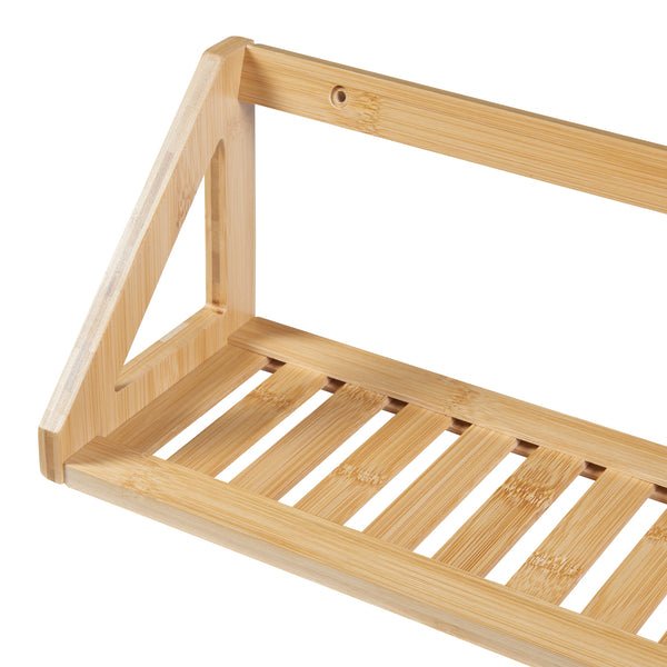 Set 2 rafturi perete Gjerdrum 43x15x15cm bambus [en.casa]