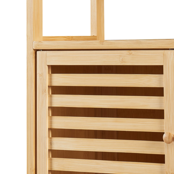 Raft baie de sine statator deasupra WC Haugesund 157.5x60x25.5cm bambus [en.casa]