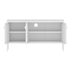 Dulap TV Castelli  114x40x60cm otel alb [en.casa]