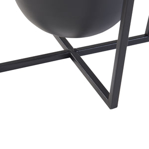Set 2 buc suport plante masuri diferite Nordmaling metal negru [en.casa]