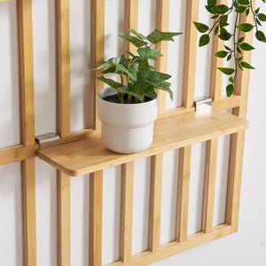 Raft perete Røst 120x80x13cm bambus natur [en.casa]