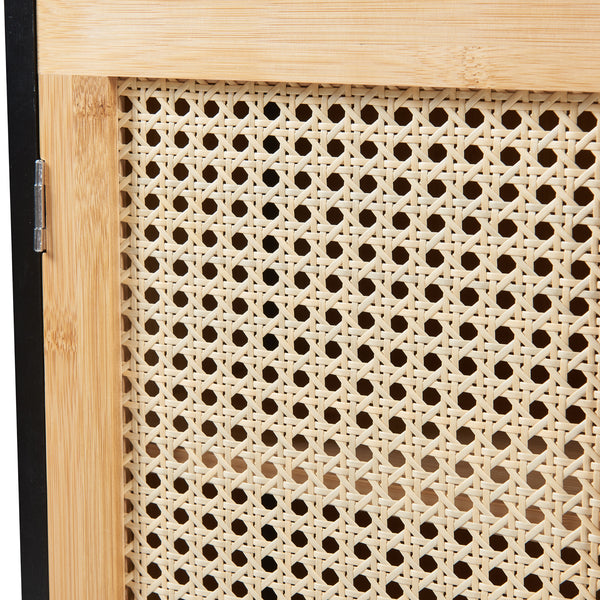 Dulap perete Tervola 60x60x20cm MDF bambus natur negru [en.casa]