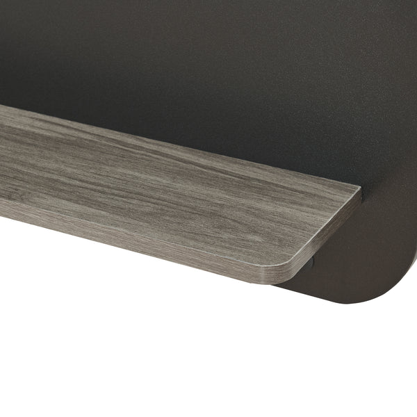 Cuier panou perete hol cu oglinda Helsinge 140x59,5x16cm negru/efect lemn [en.casa]