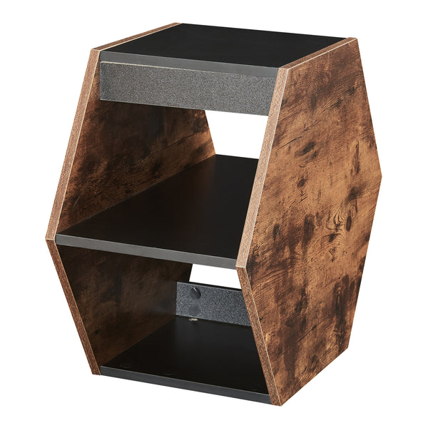 Set 2 masute cafea Molde 32x60x53cm negru/nuc [en.casa]