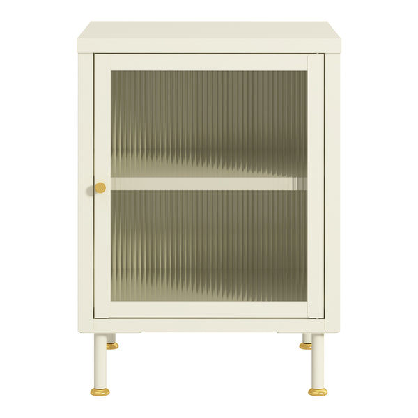 Dulap metalic Lindau 56x40x40 cm crem deschis [en.casa]