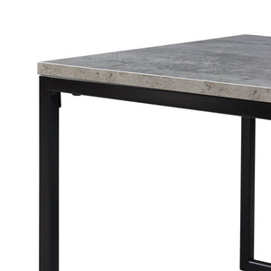 Set 2 masute cafea masuri diferite Hyllestad efect beton/negru [en.casa]