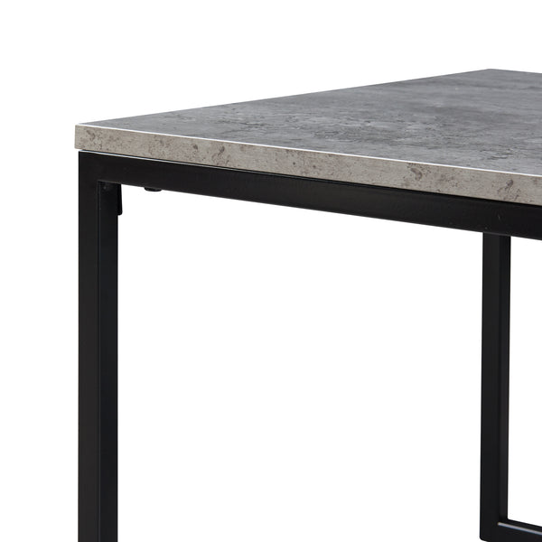 Set 2 masute cafea masuri diferite Hyllestad efect beton/negru [en.casa]