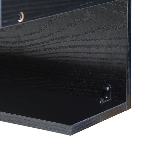 Raft perete Gauldal 56,5x30x31,5cm pal negru [en.casa]