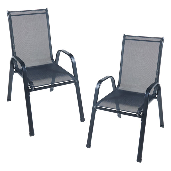 Set 7 componente mobilier gradina Aradeo negru [casa.pro]