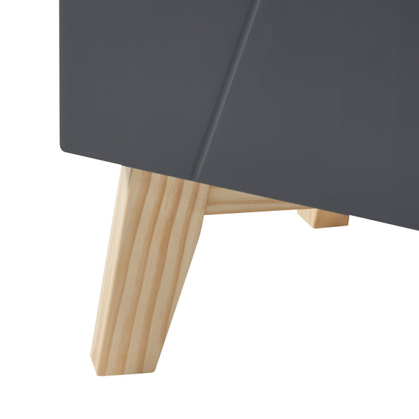 Dulap baie inalt Overath 160x30x30cm gri [en.casa]