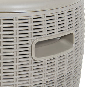 Taburet cooler Avetrana 44xØ40 cm Maro deschis [casa.pro]