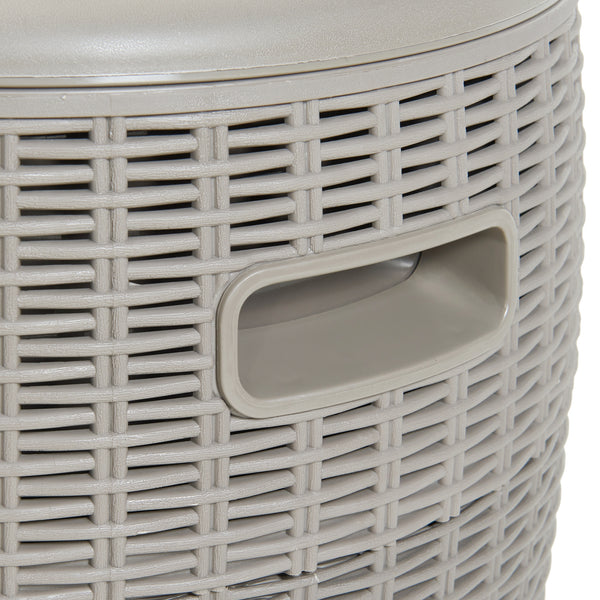 Taburet cooler Avetrana 44xØ40 cm Maro deschis [casa.pro]