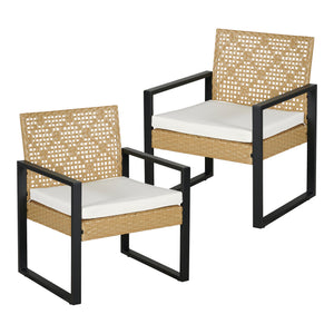 Set mobilier gradina 4 piese Calciano 1 masa 1 banca 2 scaune efect ratan bej [casa.pro]