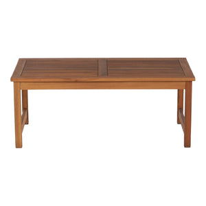 Set 4 piese mobilier gradina Cannole salcam si poliratan efect lemn bej [casa.pro]