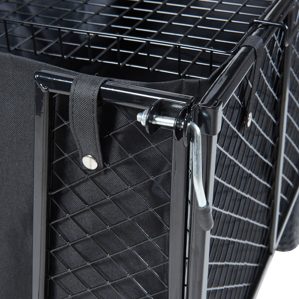 Carucior gradina cu pereti mobili si zavor Corropoli 112x51cm 550kg otel negru galben [pro.tec]