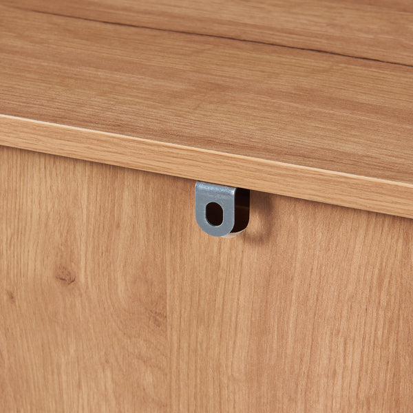 Comoda cu 4 usi si 2 sertare Varkaus 75x140x40cm stejar [en.casa]