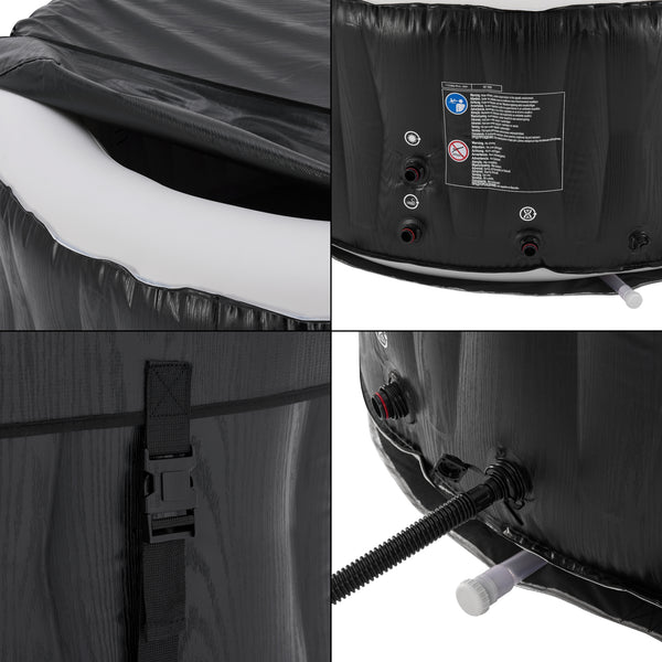Piscina gonflabila cu functie masaj Carbone 165x70cm [pro.tec]