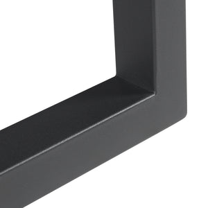 Set 2 buc picioare masa Lunderskov 35x50cm otel negru [en.casa]