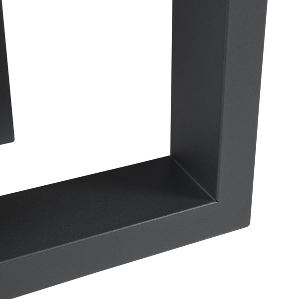 Set 2 buc picior masa Marstal 42x40cm otel negru [en.casa]