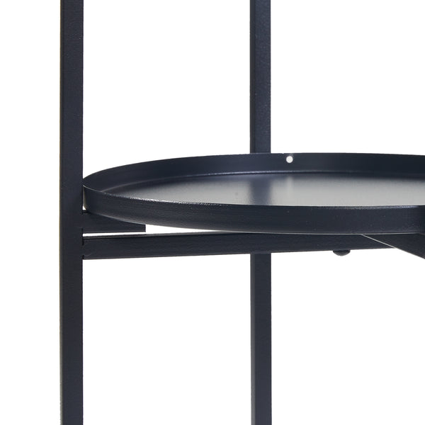 Set 3 buc suport plante masuri diferite Tuusula  metal negru [en.casa]