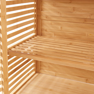 Dulap baie Raurgela 180x80x40 cm bambus [en.casa]