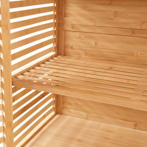 Dulap baie Raurgela 180x80x40 cm bambus [en.casa]