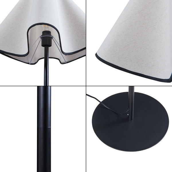 Lampa de podea Ashton 153 cm 1xE27  max 60W alb/negru [lux.pro]