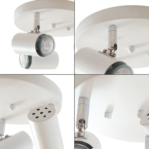 Lampa de plafon Bathgate 13 cm 3 x GU10 max 28W alb [lux.pro]
